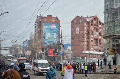 Stage of the Olympic torch relay Sochi 2014 in Irkutsk_8