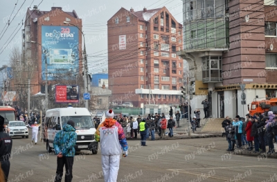 Stage of the Olympic torch relay Sochi 2014 in Irkutsk_9