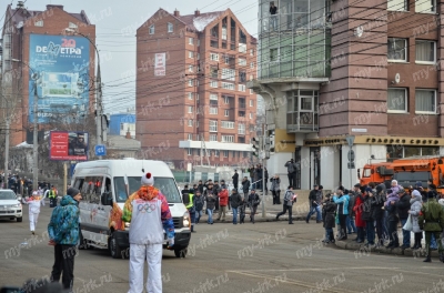 Stage of the Olympic torch relay Sochi 2014 in Irkutsk_10