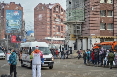 Stage of the Olympic torch relay Sochi 2014 in Irkutsk_11