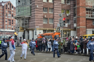 Stage of the Olympic torch relay Sochi 2014 in Irkutsk_17