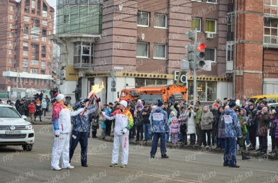 Stage of the Olympic torch relay Sochi 2014 in Irkutsk_20