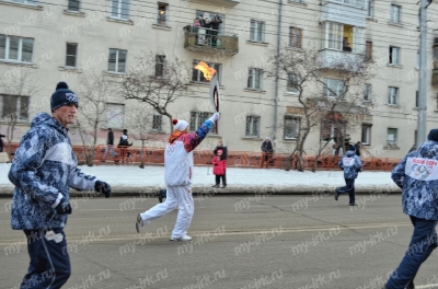 Эстафета олимпийского огня Сочи-2014 в Иркутске